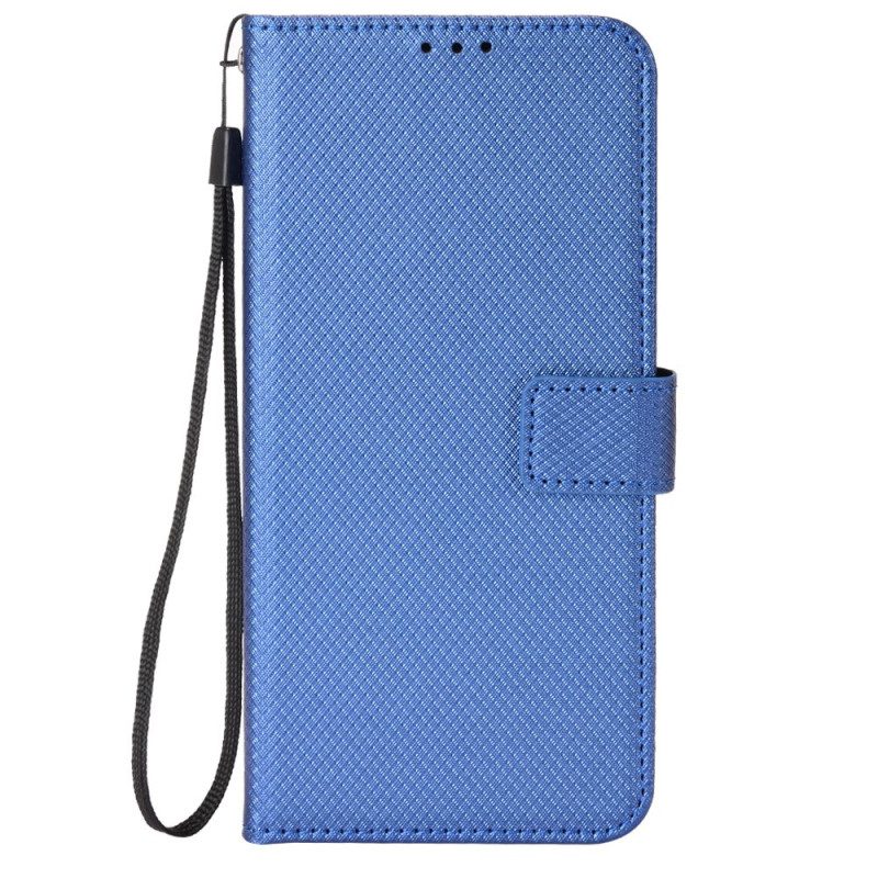 Custodia in pelle Moto G73 5G Elegante Finta Pelle Con Cinturino