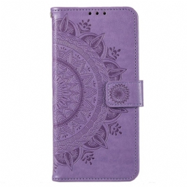 Custodia in pelle Moto G73 5G Mandala Del Sole