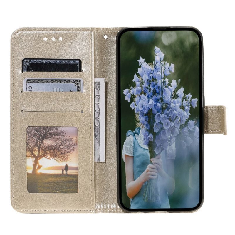 Custodia in pelle Moto G73 5G Mandala Del Sole