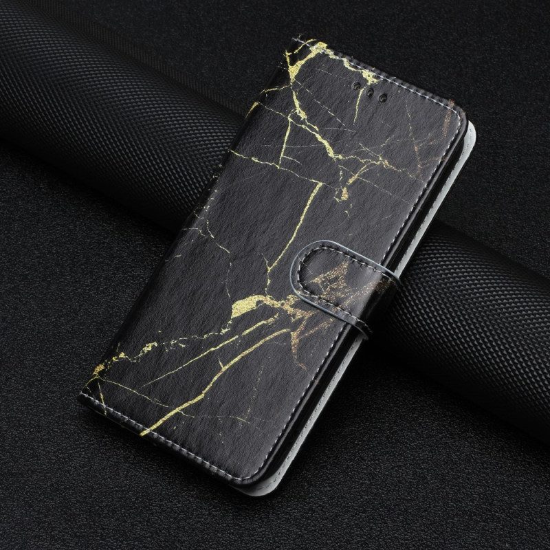 Custodia in pelle Moto G73 5G Marmo