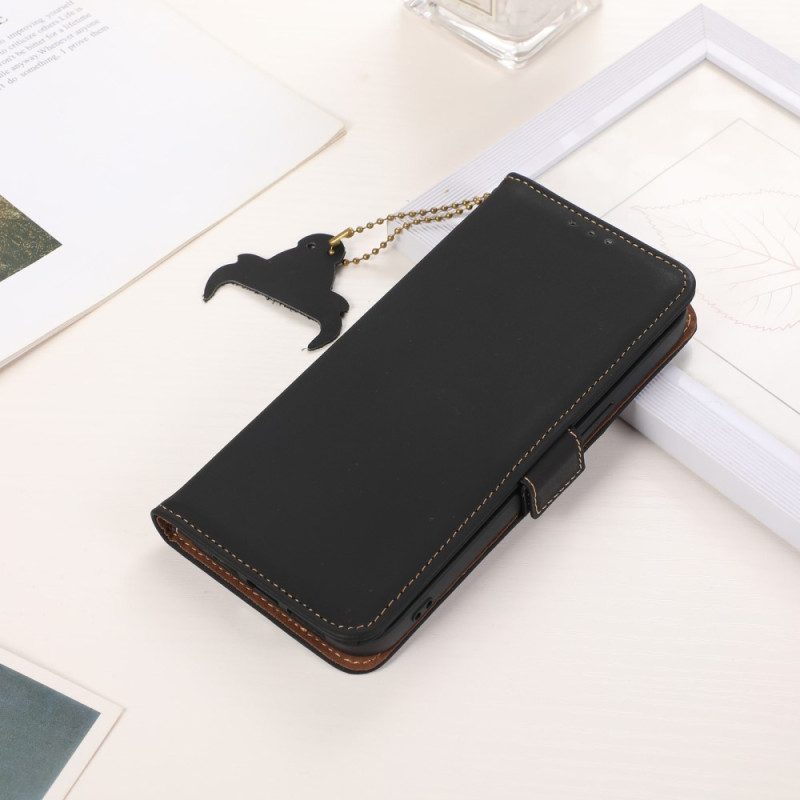 Custodia in pelle Moto G73 5G Rfid In Vera Pelle