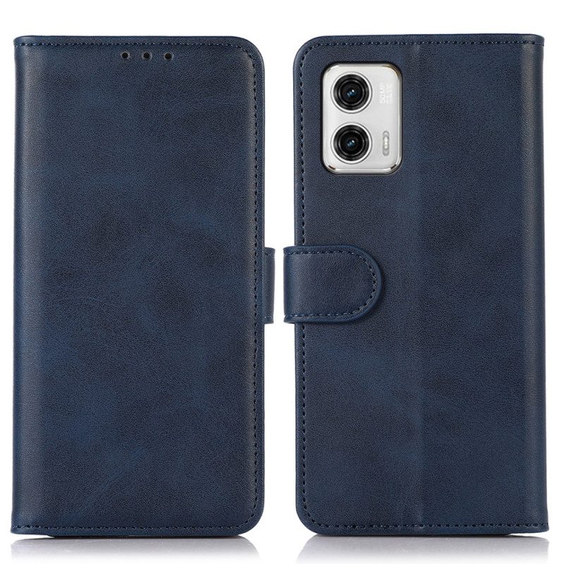 Custodia in pelle Moto G73 5G Stile Classico In Pelle