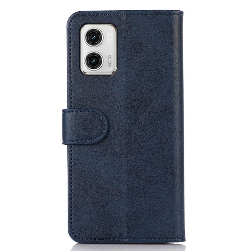 Custodia in pelle Moto G73 5G Stile Classico In Pelle