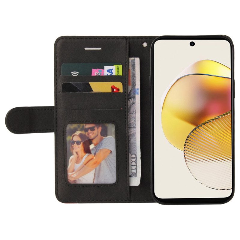 Folio Cover Moto G73 5G Cinturino Bicolore