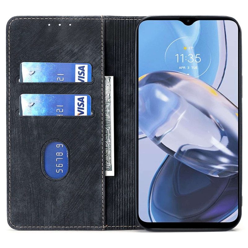 Folio Cover Moto G73 5G Custodia in pelle Retrò