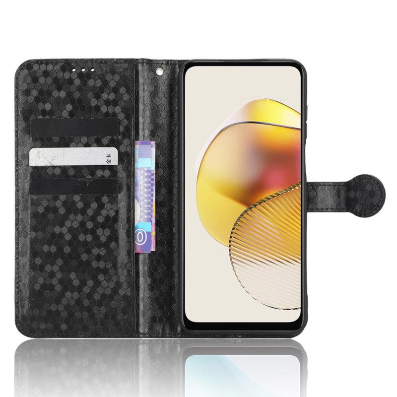 Folio Cover Moto G73 5G Design Con Cinturino 3d