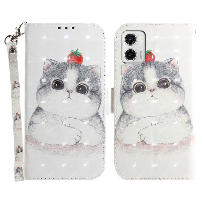 Folio Cover Moto G73 5G Gatto Grafico Perizoma