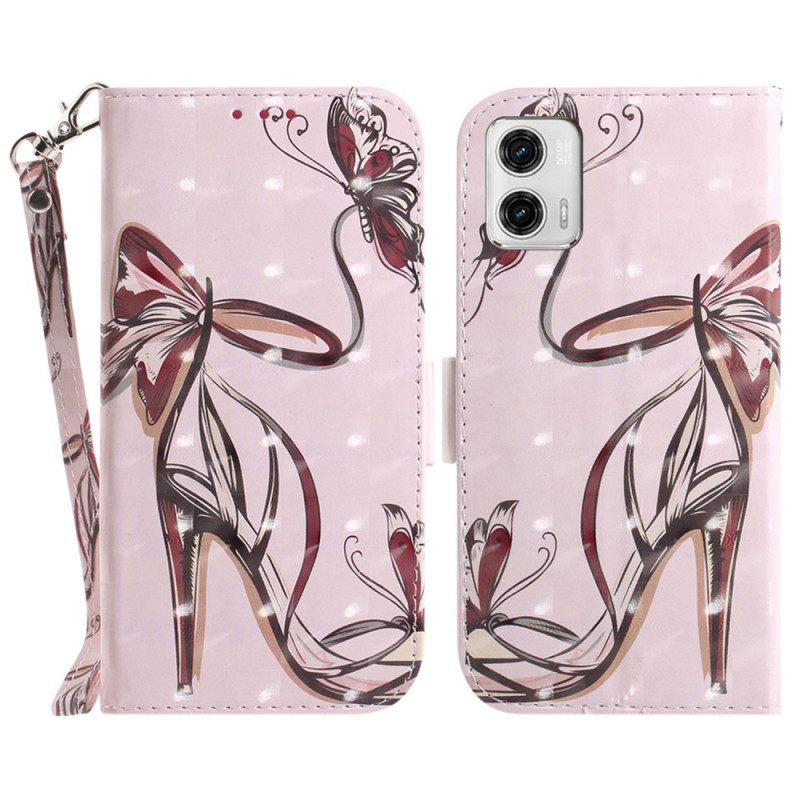 Folio Cover Moto G73 5G Pompa Con Cinturino