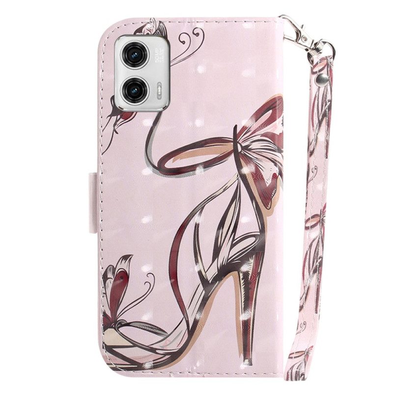 Folio Cover Moto G73 5G Pompa Con Cinturino