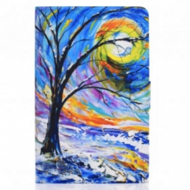 Custodia in pelle Huawei MatePad New Albero Dell'acquerello
