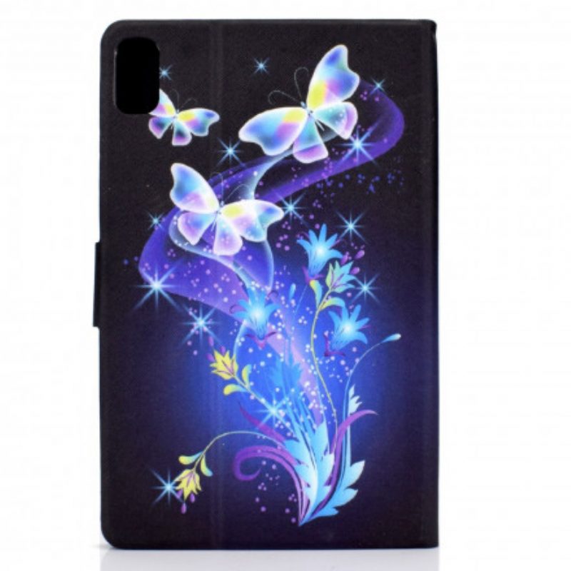 Custodia in pelle Huawei MatePad New Farfalle Magiche