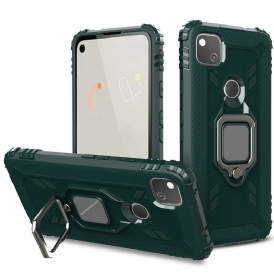 Cover Google Pixel 4A Anello E Fibra Di Carbonio