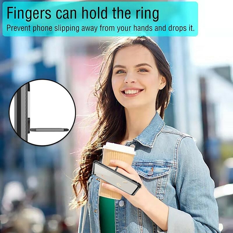 Cover Google Pixel 4A Anello E Fibra Di Carbonio