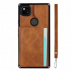Cover Google Pixel 4A Supporto Porta Carte E Cordino
