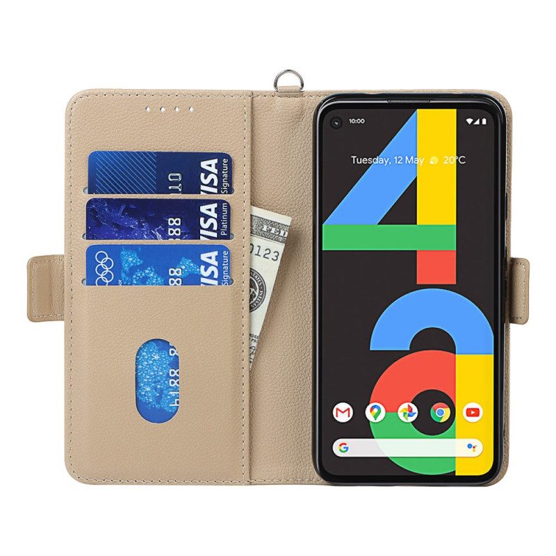 Custodia in pelle Google Pixel 4A Cuore Strappato