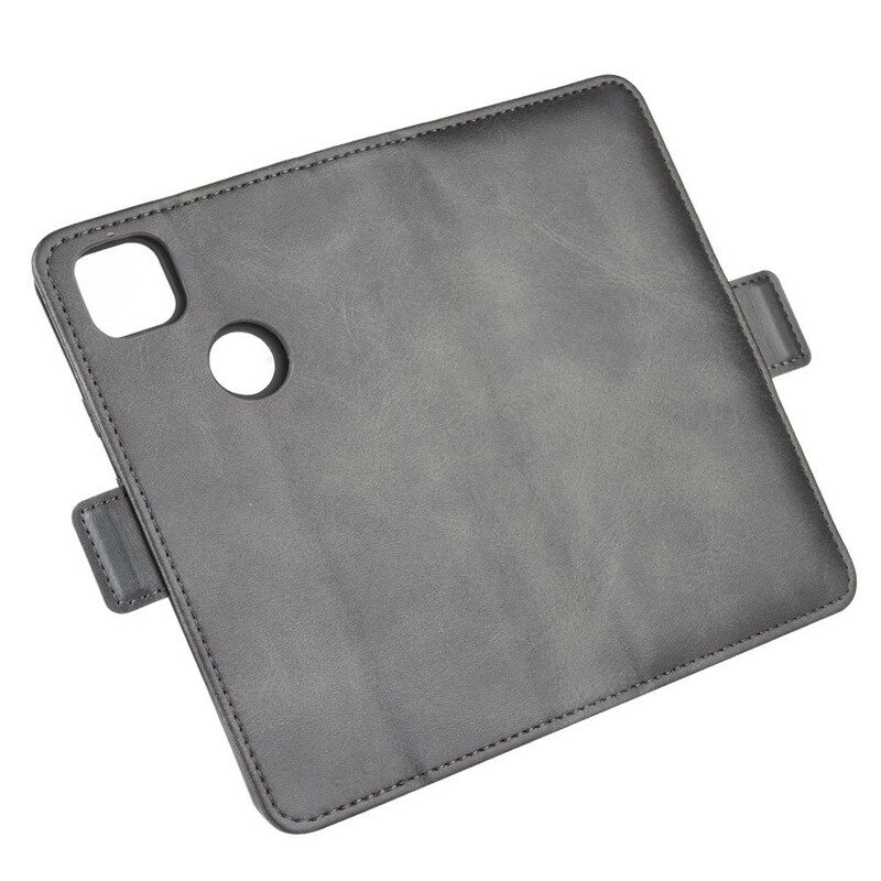 Custodia in pelle Google Pixel 4A Folio Cover Doppio Lembo