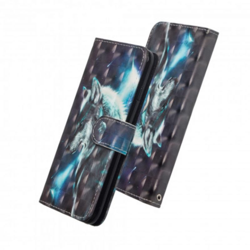 Custodia in pelle Google Pixel 4A Lupo Maestoso