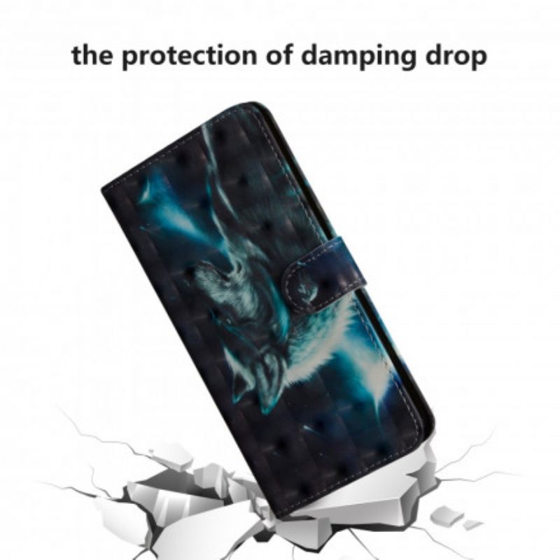Custodia in pelle Google Pixel 4A Lupo Maestoso