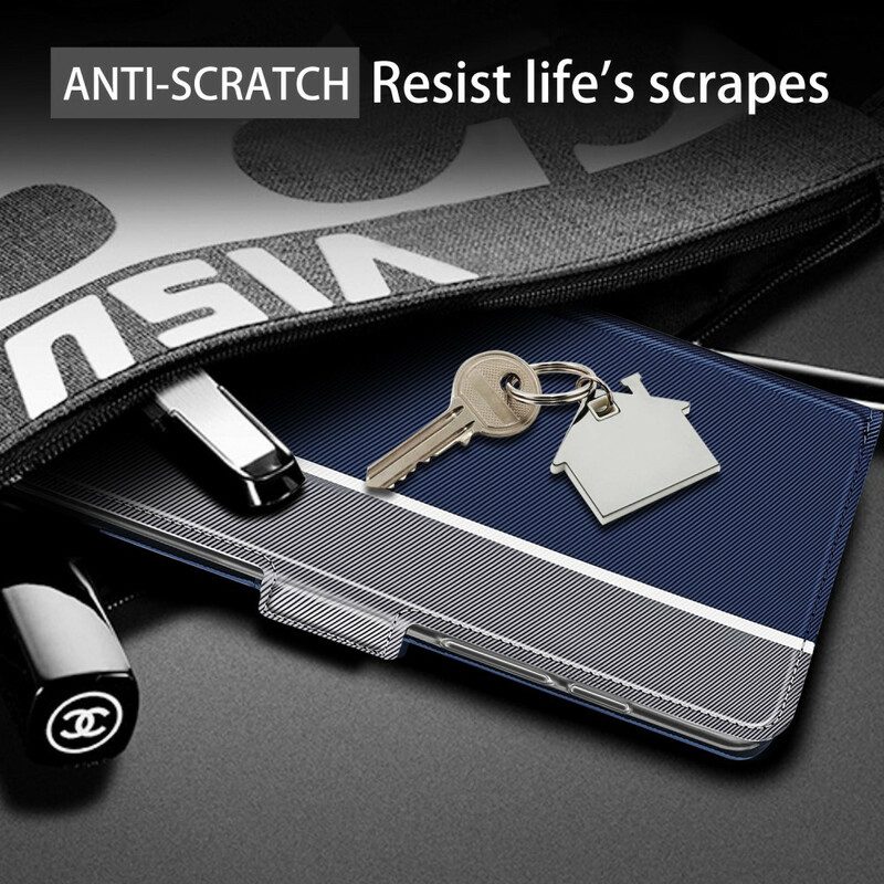Custodia in pelle Google Pixel 4A Serie Bicolore Baiyu