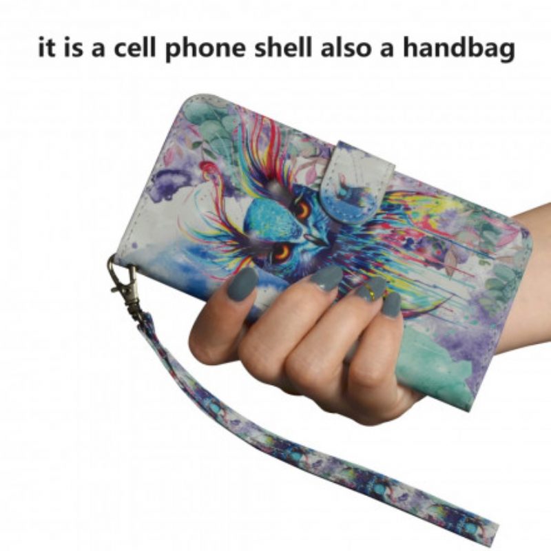 Custodia in pelle Google Pixel 4A Uccello Dell'acquerello