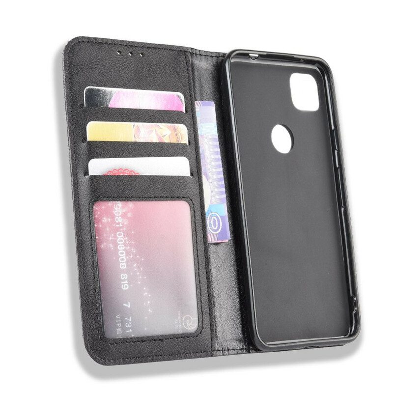 Folio Cover Google Pixel 4A Custodia in pelle Effetto Pelle Vintage Stilizzato