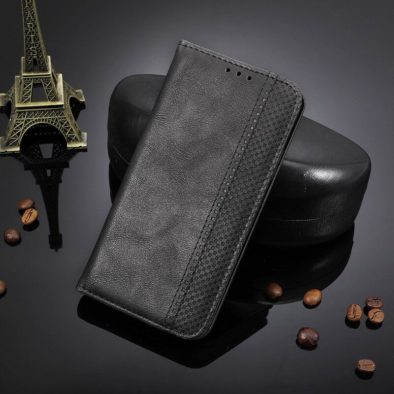 Folio Cover Google Pixel 4A Custodia in pelle Effetto Pelle Vintage Stilizzato
