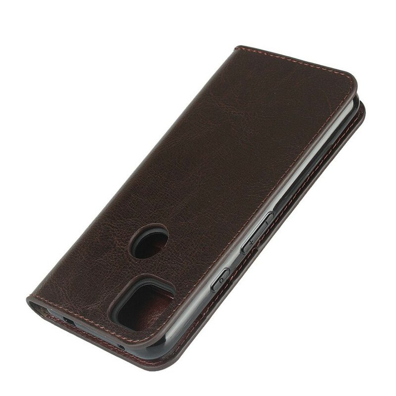 Folio Cover Google Pixel 4A Custodia in pelle Pelle Vera