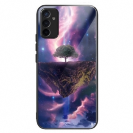 Cover Samsung Galaxy M13 Albero Futuristico In Vetro Temperato