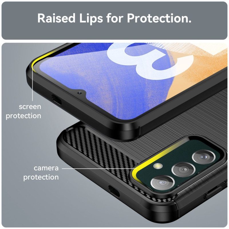Cover Samsung Galaxy M13 Fibra Di Carbonio Spazzolata