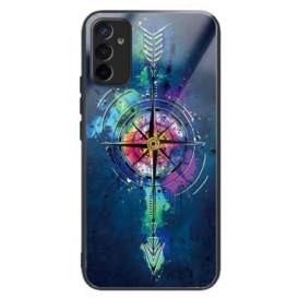 Cover Samsung Galaxy M13 Freccia In Vetro Temperato
