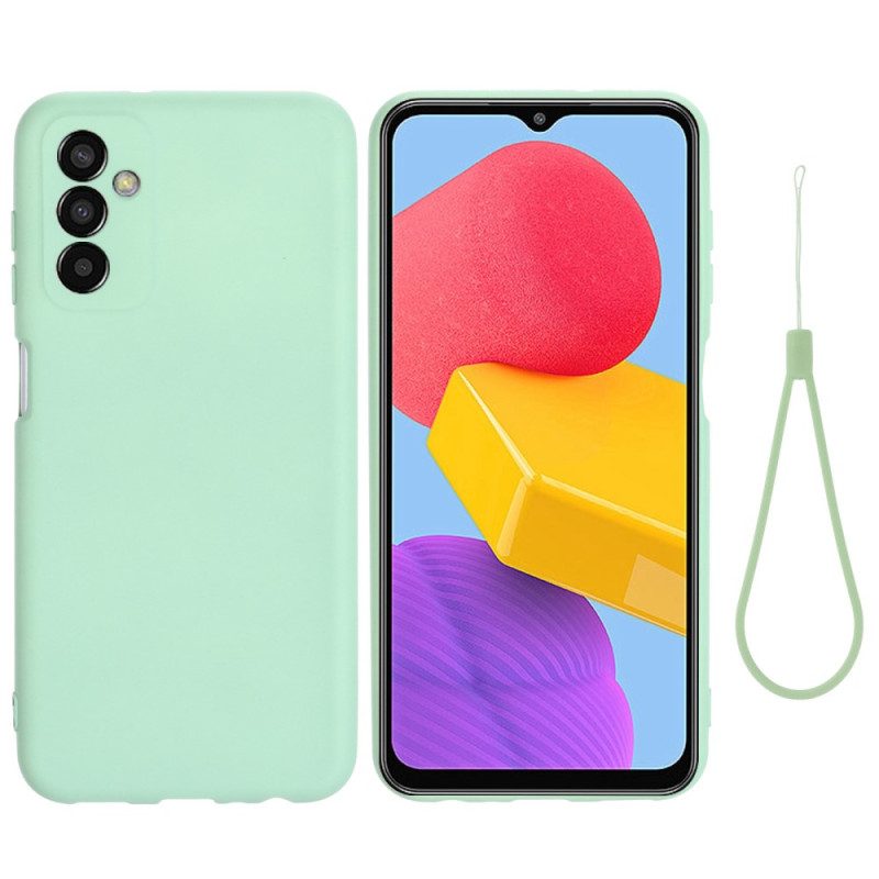 Cover Samsung Galaxy M13 Silicone Liquido Con Cordino