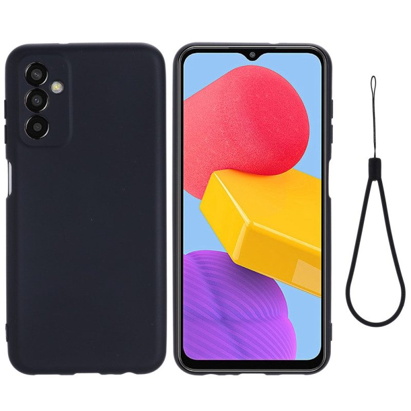 Cover Samsung Galaxy M13 Silicone Liquido Con Cordino