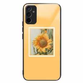 Cover Samsung Galaxy M13 Variazione Girasoli In Vetro Temperato