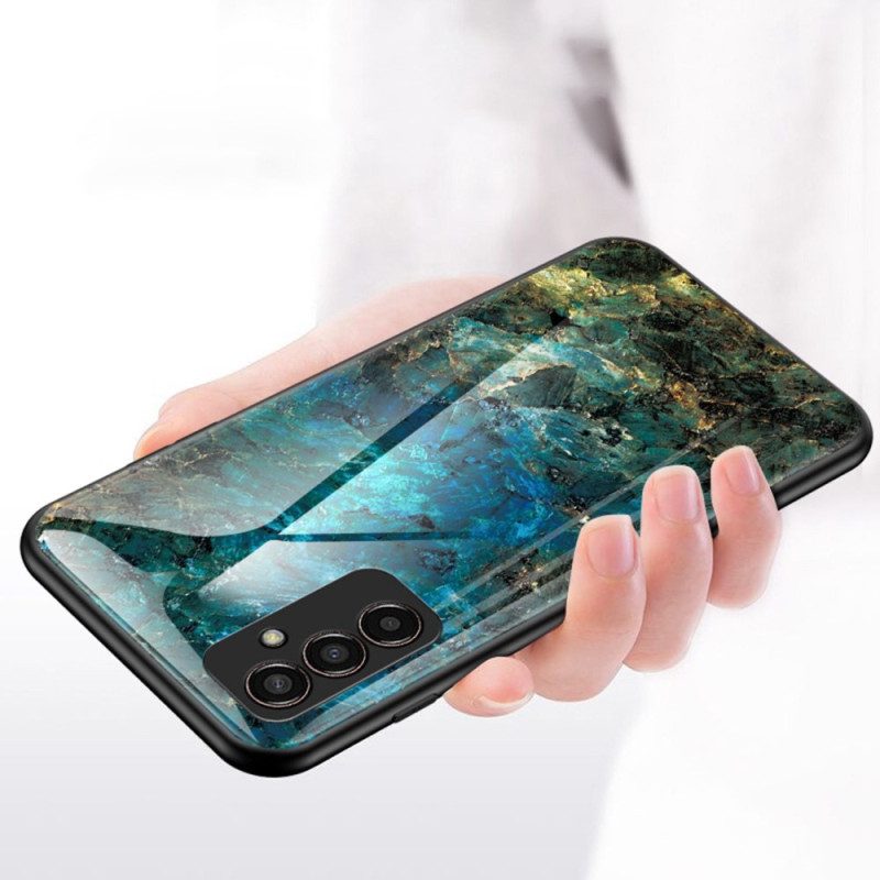 Cover Samsung Galaxy M13 Vetro Temperato In Marmo