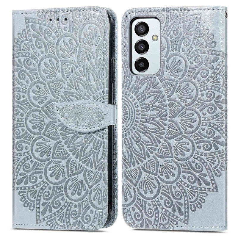 Custodia in pelle Samsung Galaxy M13 Foglie Tribali