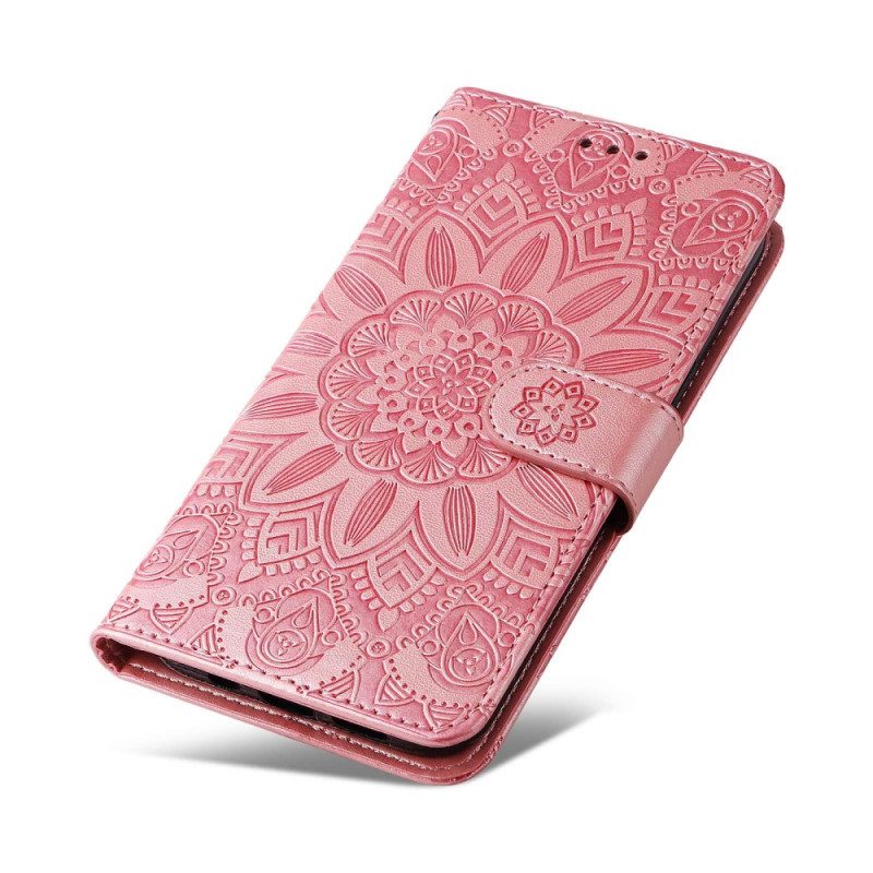 Custodia in pelle Samsung Galaxy M13 Girasole Strappy