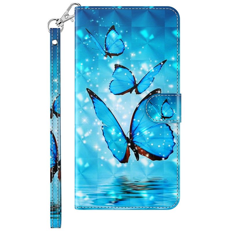 Custodia in pelle Samsung Galaxy M13 Perizoma Farfalle