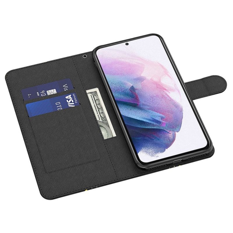 Custodia in pelle Samsung Galaxy M13 Sogno Di Gattino Con Cordino
