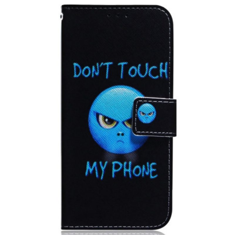 Custodia in pelle Samsung Galaxy M13 Telefono Emoji Con Cordino