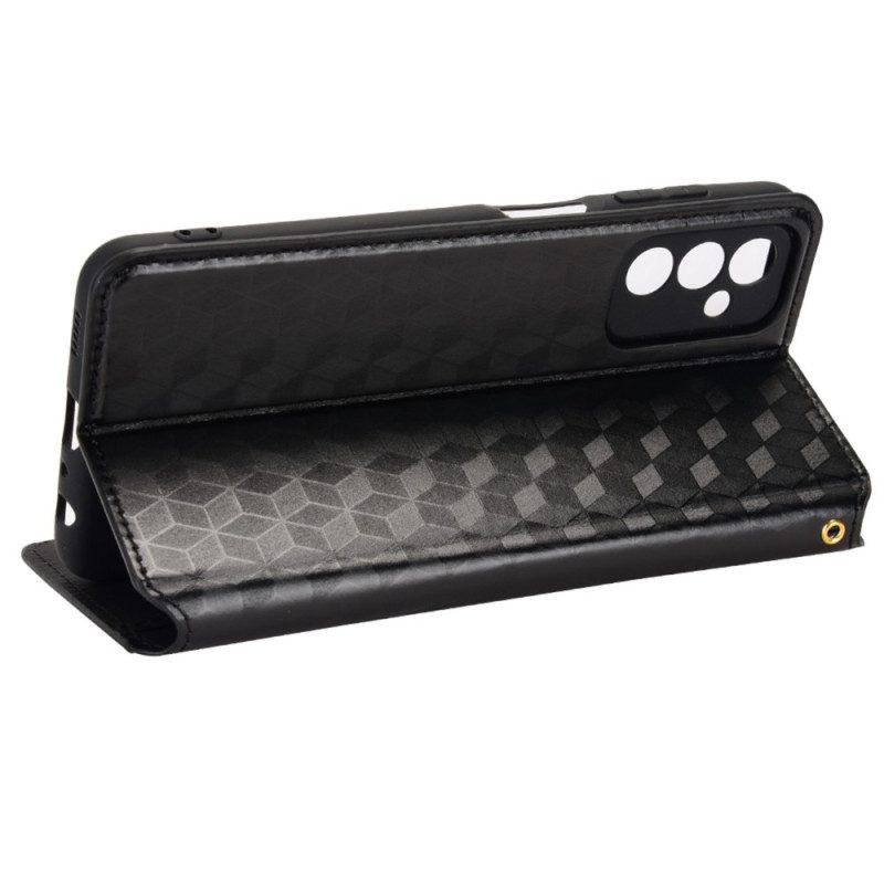 Folio Cover Samsung Galaxy M13 Custodia in pelle Cubi 3d