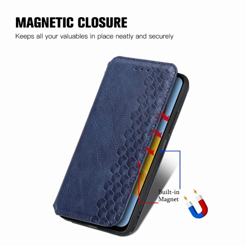 Folio Cover Samsung Galaxy M13 Custodia in pelle Fantasia Effetto Pelle