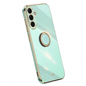 Cover Samsung Galaxy A54 5G Bordi Dorati Con Supporto Ad Anello