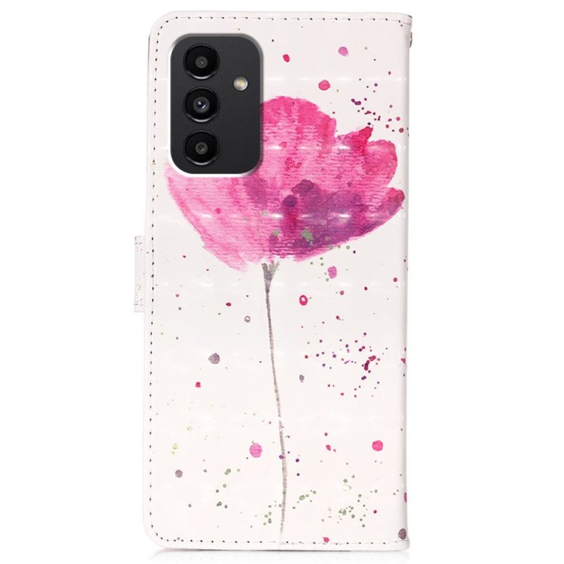 Cover Samsung Galaxy A54 5G Cordino Con Papavero Tigre