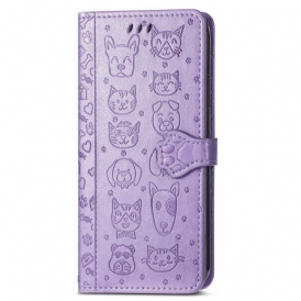 Custodia in pelle Samsung Galaxy A54 5G Animali Perizoma
