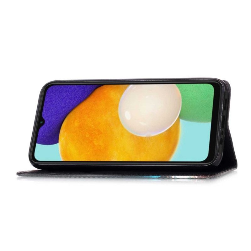 Custodia in pelle Samsung Galaxy A54 5G Sogno Di Gattino Strappy