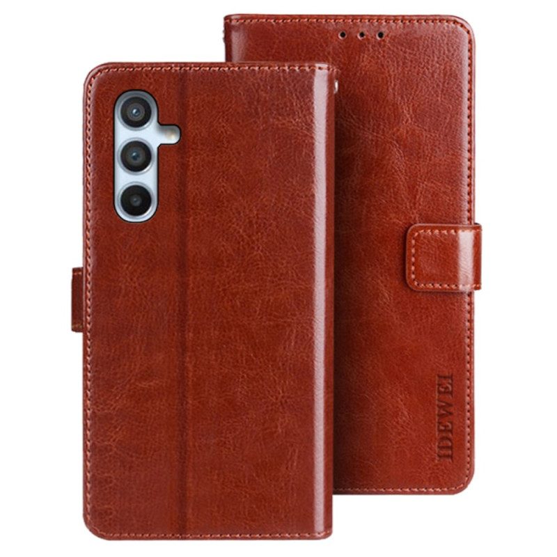Custodia in pelle Samsung Galaxy A54 5G Stile In Pelle Idewei