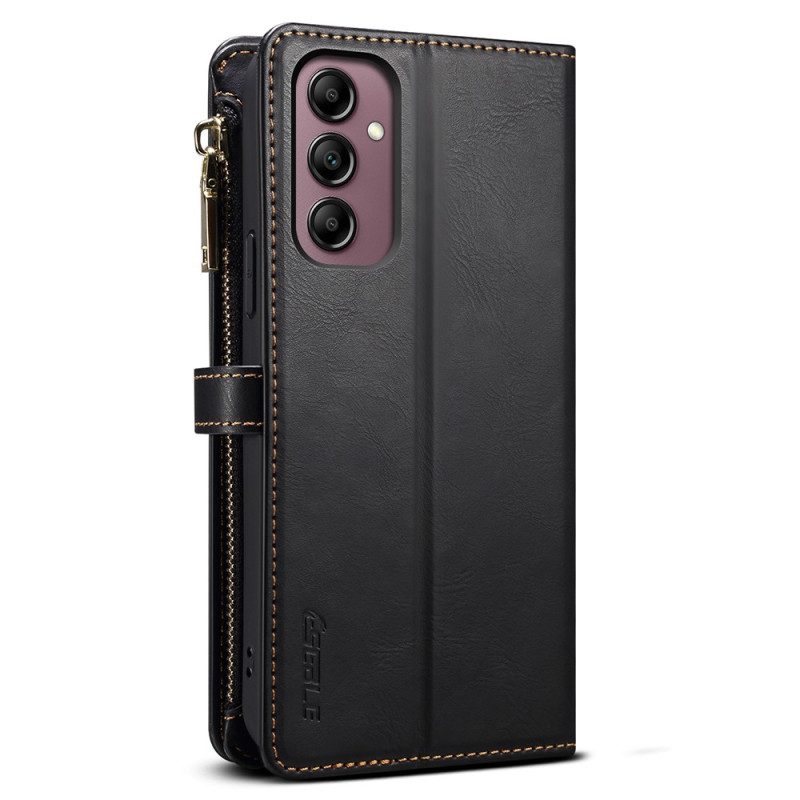 Custodia in pelle Samsung Galaxy A54 5G Tracolla E Cordino Astratti