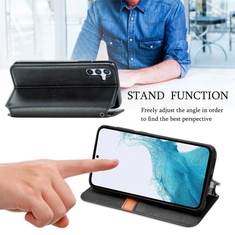 Folio Cover Samsung Galaxy A54 5G Custodia in pelle Modello 3d D'epoca