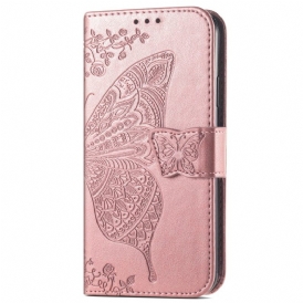 Folio Cover Samsung Galaxy A54 5G Farfalla Barocca