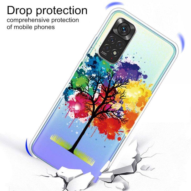 Cover Xiaomi Redmi Note 11 / 11S Albero Dell'acquerello Senza Soluzione Di Continuità